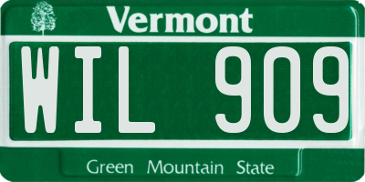 VT license plate WIL909