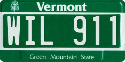 VT license plate WIL911