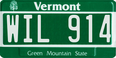 VT license plate WIL914