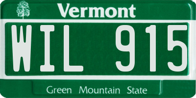 VT license plate WIL915