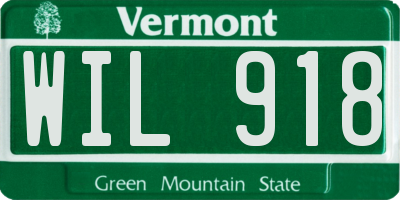 VT license plate WIL918