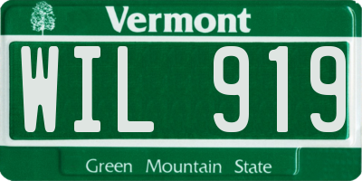 VT license plate WIL919