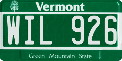 VT license plate WIL926
