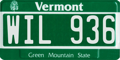 VT license plate WIL936