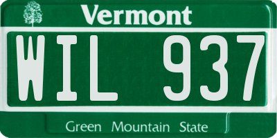 VT license plate WIL937
