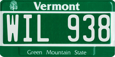 VT license plate WIL938