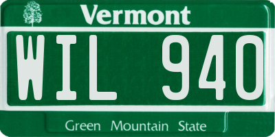 VT license plate WIL940