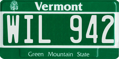 VT license plate WIL942