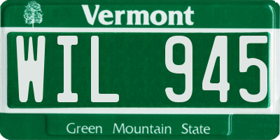 VT license plate WIL945