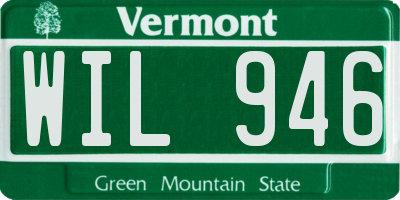 VT license plate WIL946