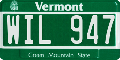 VT license plate WIL947