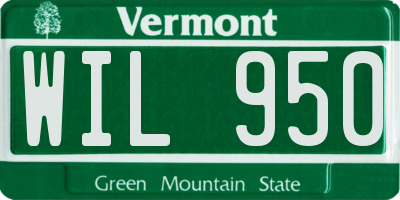 VT license plate WIL950
