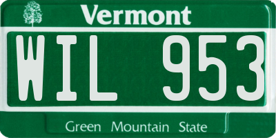 VT license plate WIL953