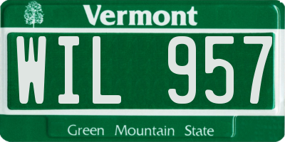 VT license plate WIL957