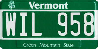 VT license plate WIL958