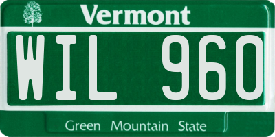 VT license plate WIL960