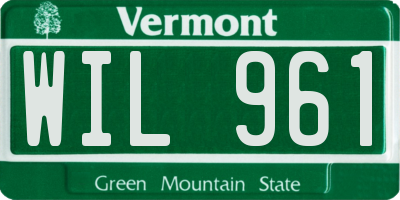 VT license plate WIL961