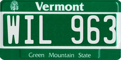VT license plate WIL963