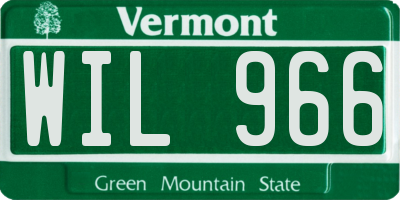 VT license plate WIL966