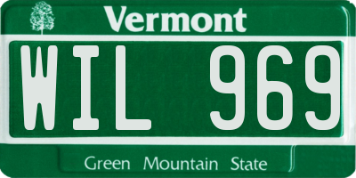 VT license plate WIL969