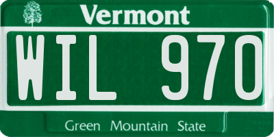 VT license plate WIL970