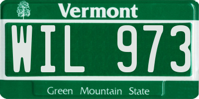 VT license plate WIL973