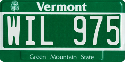 VT license plate WIL975
