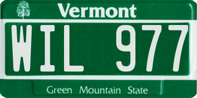 VT license plate WIL977