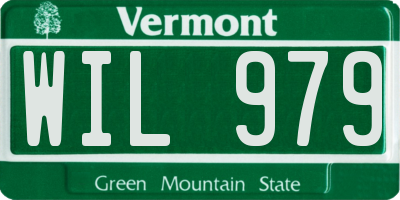 VT license plate WIL979