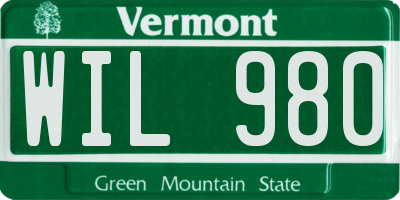 VT license plate WIL980