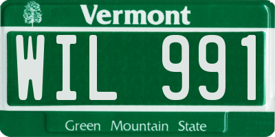 VT license plate WIL991