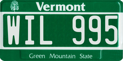 VT license plate WIL995
