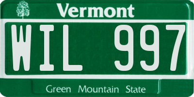 VT license plate WIL997