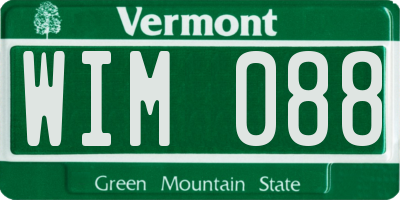 VT license plate WIM088