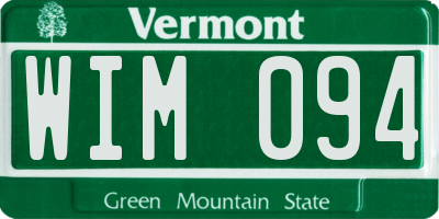 VT license plate WIM094