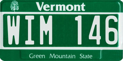 VT license plate WIM146