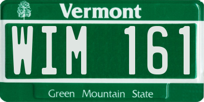 VT license plate WIM161
