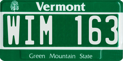 VT license plate WIM163