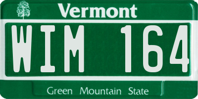 VT license plate WIM164
