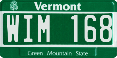 VT license plate WIM168