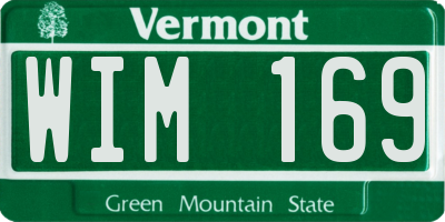 VT license plate WIM169