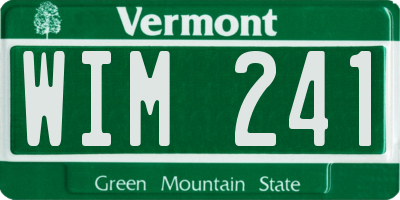 VT license plate WIM241