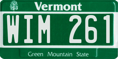 VT license plate WIM261