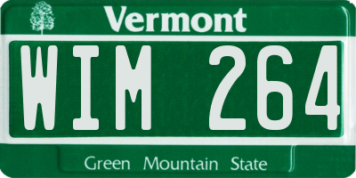 VT license plate WIM264