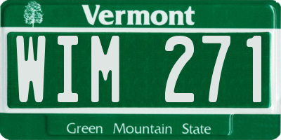 VT license plate WIM271