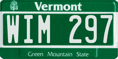 VT license plate WIM297