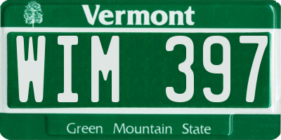 VT license plate WIM397