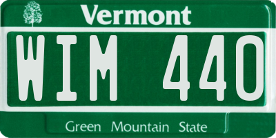 VT license plate WIM440