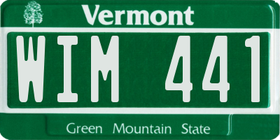 VT license plate WIM441