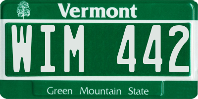 VT license plate WIM442